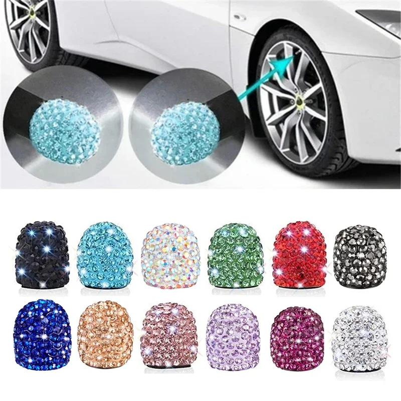 4PCS Bling Diamond Car Wheel T - đánh giá và giá Motorcycle Valve Cover